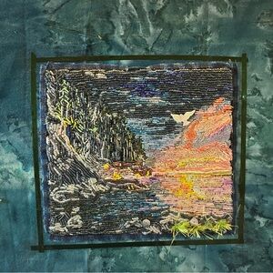 Colorful Embroidered Landscape Art